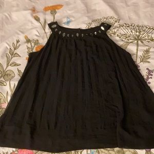 Black Embellished Tank 3X